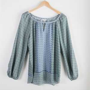 NWT MAX Studio Tunic Blouse Blue Size XL